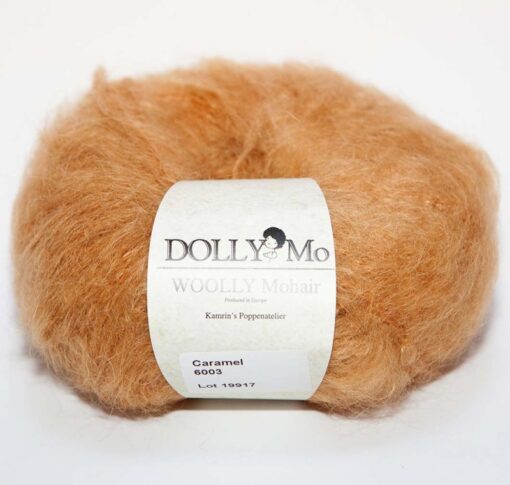 DollyMo Woolly Mohair Caramel, mohérová příze na vlásky