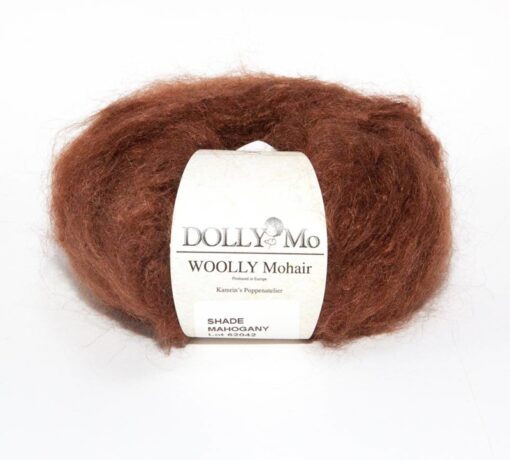 Mahagonová příze na vlásky pro panenky, DollyMo, Woolly Mohair