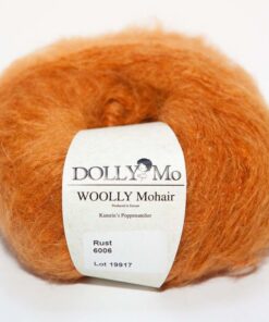 DollyMo, Woolly Mohair, rust, rezavá barva, mohérová příze, vlásky, vlasy na panenku