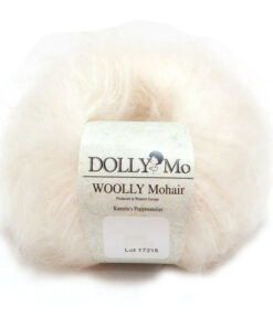 DollyMo Wooly mohair snow white - mohérová příze v bělostném odstínu