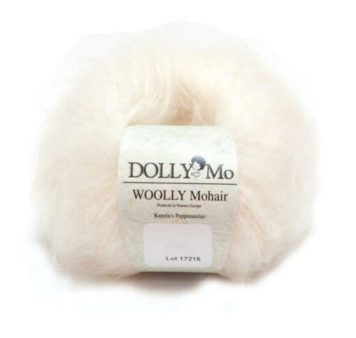 DollyMo Wooly mohair snow white - mohérová příze v bělostném odstínu