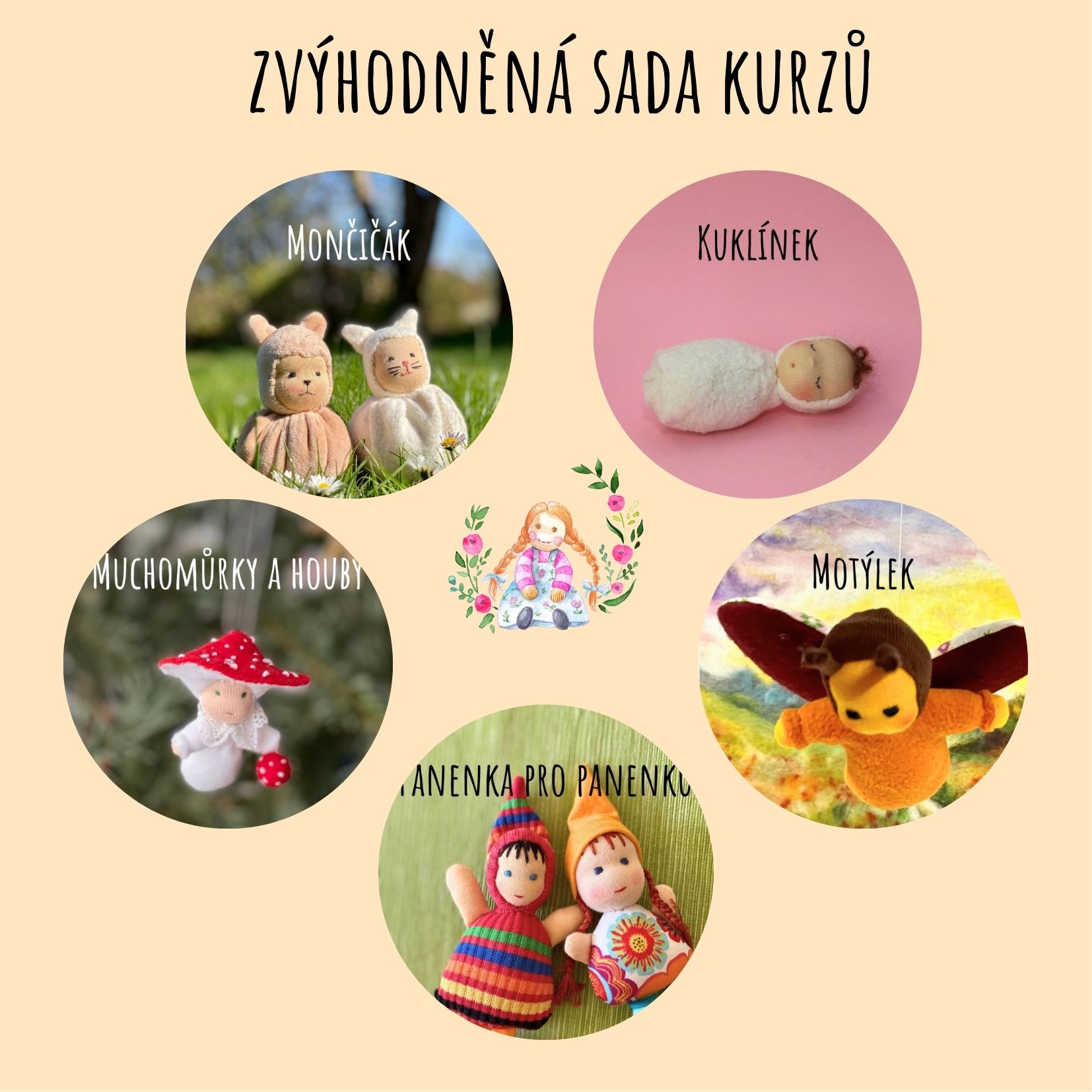 sada videokurzů na panenky 3+2 zdarma ekopanenky.cz