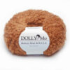 DollyMo mohair mini bouclé Cinnamon, mohérová příze s malými smyčkami na vlásky na panenku