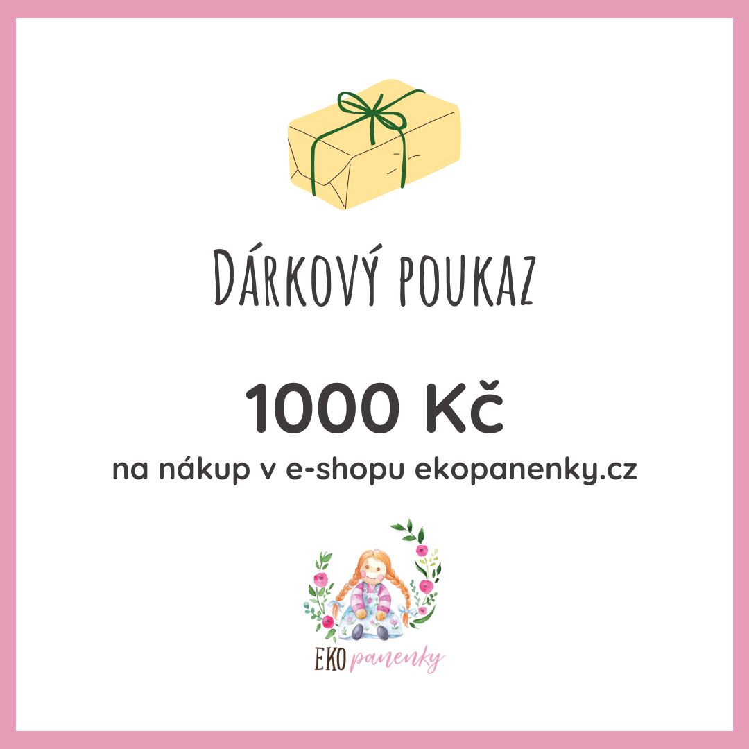 Dárkový poukaz 1000 Kč Ekopanenky.cz